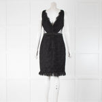 Three Floor Black Lace Mesh Side Panel