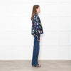Stine Goya Navy Multi Floral High Neck Blouse