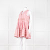 Devotion Twins Pink Beige Cotton Sleeveless Tiered Dress