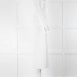 NU Pleats White Plisse Midi Skirt