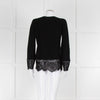 Steffen Schraut Black Wool Lace Hem Jumper