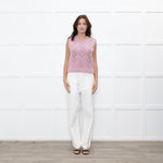 Wyse Dusty Pink Alpaca Knit Tank Top