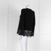 Steffen Schraut Black Wool Lace Hem Jumper