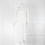 NU Pleats White Plisse Long Sleeved Top
