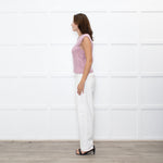 Wyse Dusty Pink Alpaca Knit Tank Top