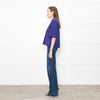 Marni Purple Zip Up Short Sleeve Oversized Top