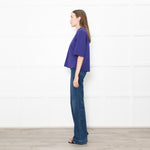 Marni Purple Zip Up Short Sleeve Oversized Top
