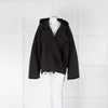 Norma Kamali Black Cotton Hooded Jacket