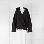 Norma Kamali Black Cotton Hooded Jacket