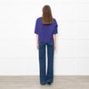Marni Purple Zip Up Short Sleeve Oversized Top