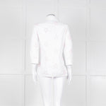 Daniel & Mayer White Pink Star Embroidered Shirt