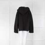 Norma Kamali Black Cotton Hooded Jacket