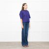 Marni Purple Zip Up Short Sleeve Oversized Top