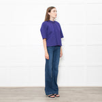 Marni Purple Zip Up Short Sleeve Oversized Top