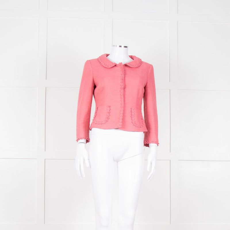 Philosophy Pink Linen Blend Short Jacket