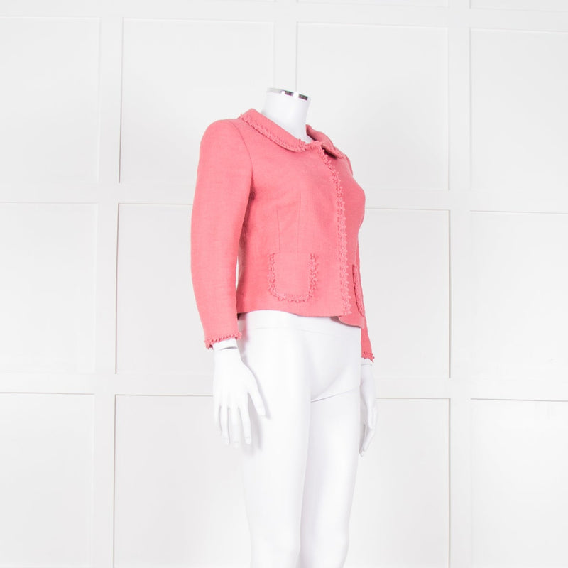 Philosophy Pink Linen Blend Short Jacket