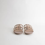 Valentino Garavani Nude Rockstud Flat Sandals