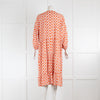 Dea Kudibal Orange Patterned Tiered Midi Dress