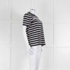 Weekend Max Mara Navy and Cream Round Neck T-Shirt