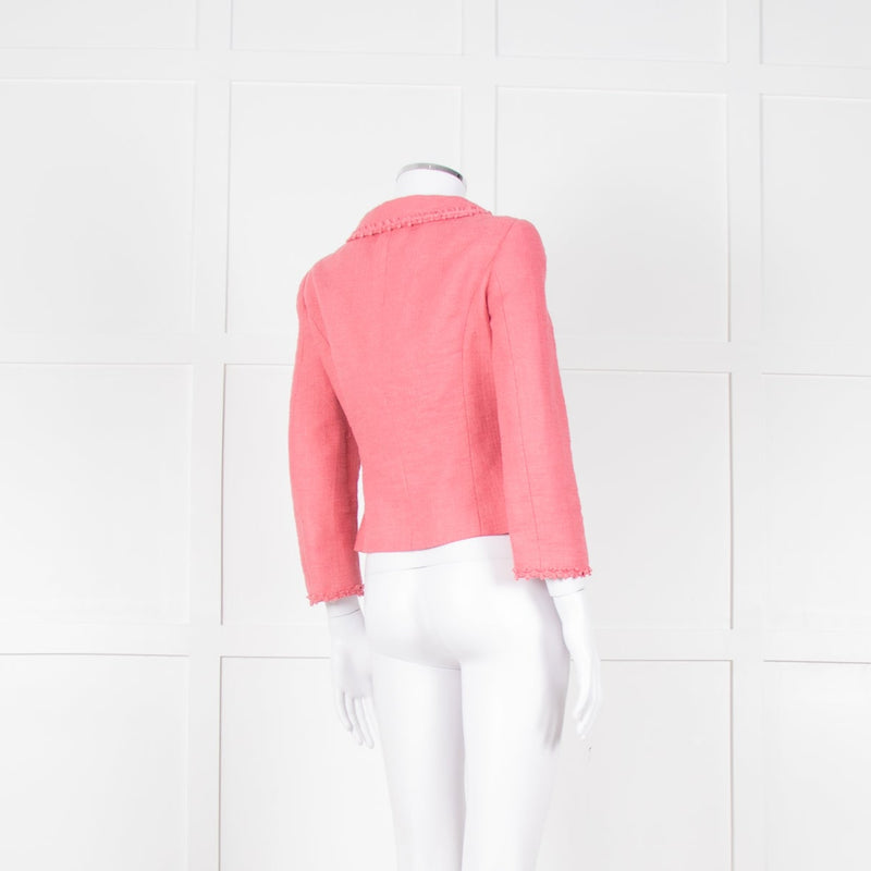 Philosophy Pink Linen Blend Short Jacket