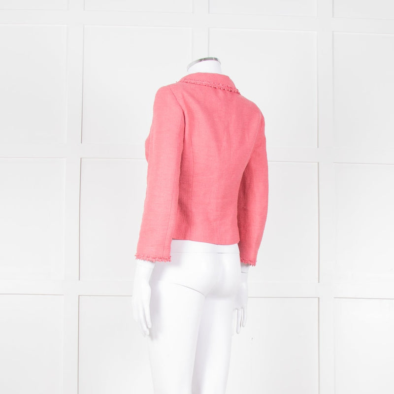 Philosophy Pink Linen Blend Short Jacket
