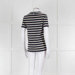 Weekend Max Mara Navy and Cream Round Neck T-Shirt