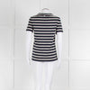 Weekend Max Mara Navy and Cream Round Neck T-Shirt