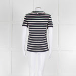 Weekend Max Mara Navy and Cream Round Neck T-Shirt