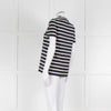 Weekend Max Mara Navy and Cream Round Neck T-Shirt