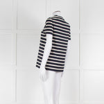 Weekend Max Mara Navy and Cream Round Neck T-Shirt