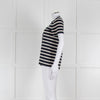 Weekend Max Mara Navy and Cream Round Neck T-Shirt