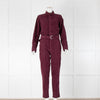 BA&SH Burgundy Corduroy Jumpsuit