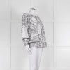 Marccain White and Black Embroidery Off The Shoulder Blouse