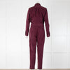 BA&SH Burgundy Corduroy Jumpsuit