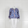 Scotch & Soda Blue and Pink Palm Print Reversible Bomber Jacket