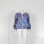 Scotch & Soda Blue and Pink Palm Print Reversible Bomber Jacket