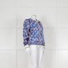 Scotch & Soda Blue and Pink Palm Print Reversible Bomber Jacket