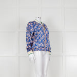 Scotch & Soda Blue and Pink Palm Print Reversible Bomber Jacket