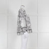 Marccain White and Black Embroidery Off The Shoulder Blouse