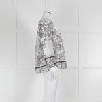 Marccain White and Black Embroidery Off The Shoulder Blouse