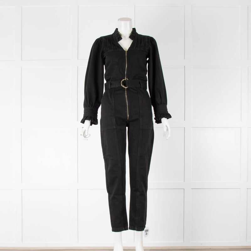 Donna Ida Edna The Ruffle Edged Jumpsuit Blackest