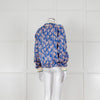Scotch & Soda Blue and Pink Palm Print Reversible Bomber Jacket