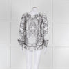 Marccain White and Black Embroidery Off The Shoulder Blouse