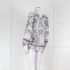 Marccain White and Black Embroidery Off The Shoulder Blouse