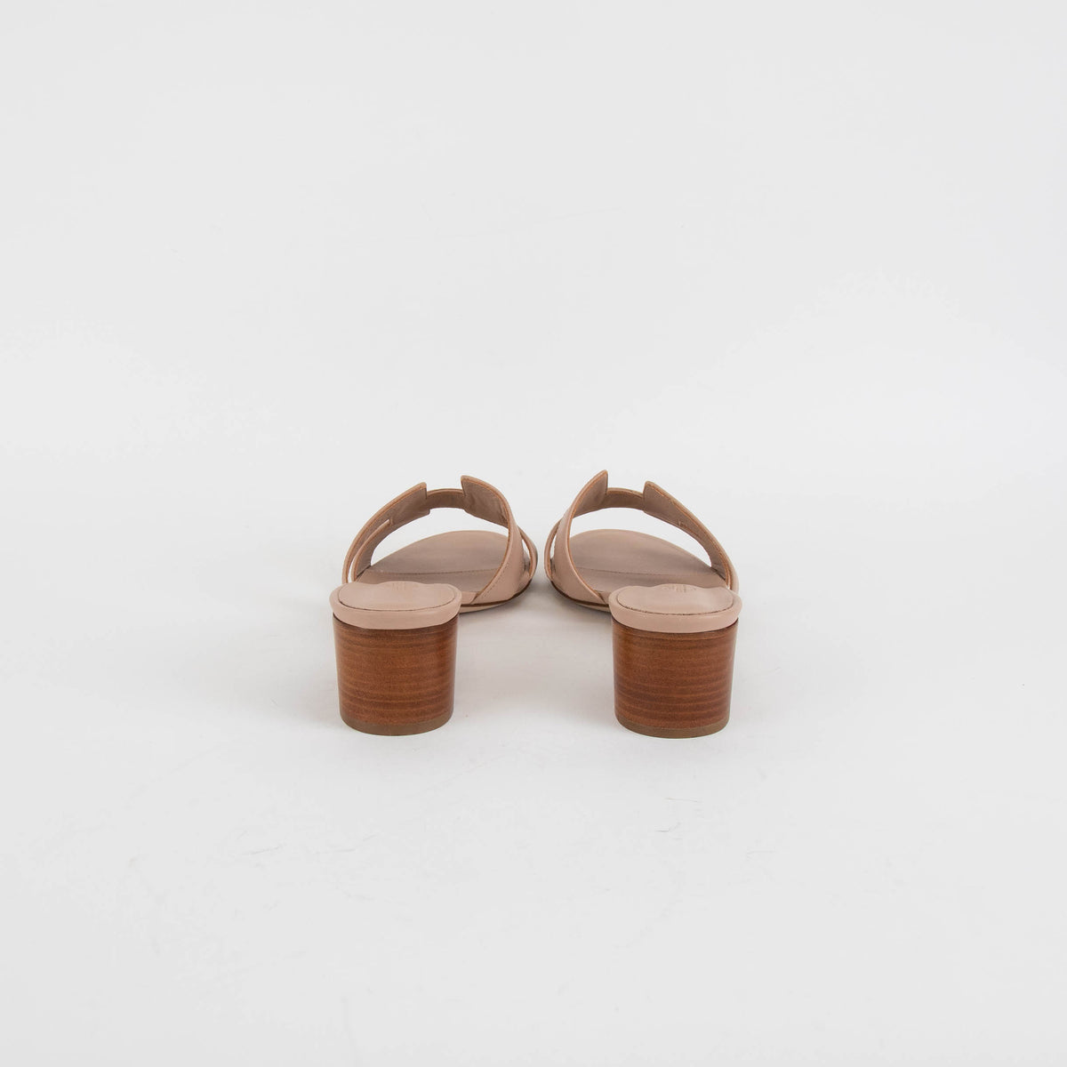 Hermes Oasis Beige Nude Block Heel Sandals