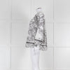 Marccain White and Black Embroidery Off The Shoulder Blouse