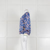 Scotch & Soda Blue and Pink Palm Print Reversible Bomber Jacket