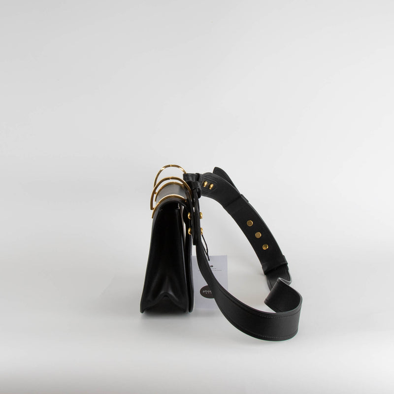 Prada Black Pionnere Saddle Bag