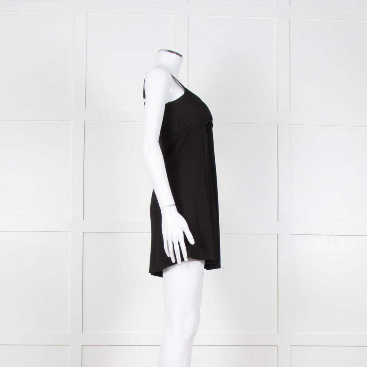 Twinset Black Knit Knot Front Open Sleeveless Top