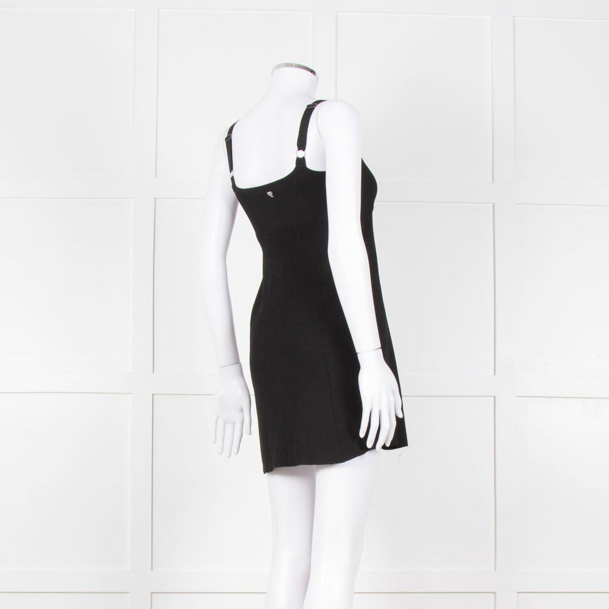 Twinset Black Knit Knot Front Open Sleeveless Top